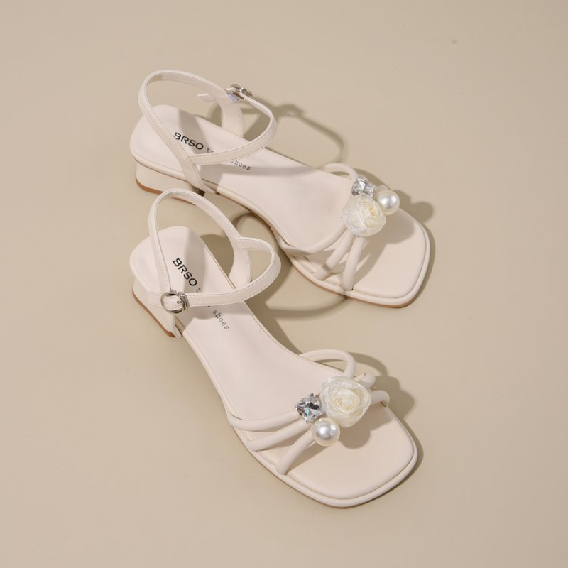 Women Square Open Toe Rhinesto - Summer Clothing Stores ulasan dan harga